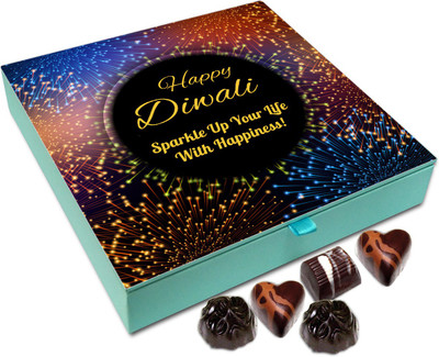 

Chocholik Diwali Gift - ON This Diwali Sparkle Your Life With Happiness Chocolate Box - 9pc Truffles(108 g)