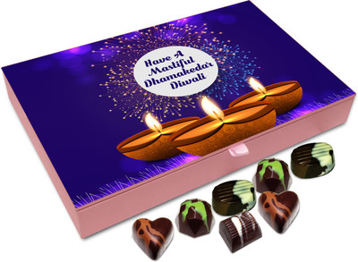 

Chocholik Diwali Gift - Have A Joyful And Happy Diwali Chocolate Box - 12pc Truffles(144 g)