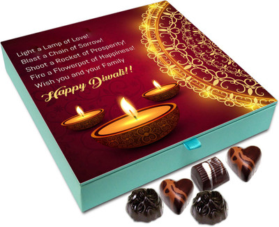 

Chocholik Diwali Gift Box - Have A Glorious Diwali Chocolate Box - 9pc Truffles(108 g)