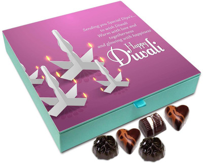 

Chocholik Diwali Gift Box - Sending You Special Diwali Wishes Chocolate Box - 9pc Truffles(108 g)