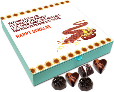 

Chocholik Diwali Gift Box - Happy Diwali Enjoy It Responsibly Chocolate Box - 9pc Truffles(108 g)