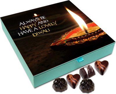 

Chocholik Diwali Gift - Always Be Happy And Have A Happy Diwali Chocolate Box - 9pc Truffles(108 g)