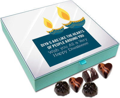 

Chocholik Diwali Gift Box - Wish You All A Very Bright Diwali Chocolate Box - 9pc Truffles(108 g)