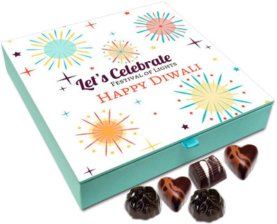 

Chocholik Diwali Gift - Let Us All Celebrate Diwali Chocolate Box - 9pc Truffles(108 g)