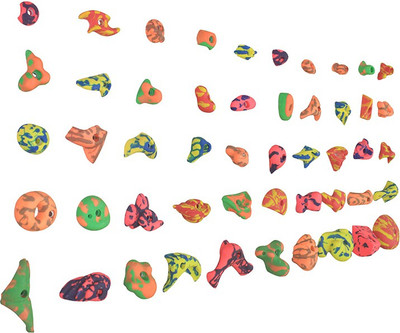 

AM Adventure Accessories Set of 50 colourful Climbing Hold