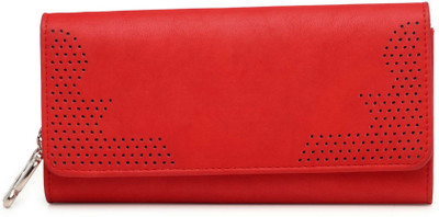 

Butterflies Casual Red Clutch
