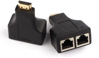 

Digimart HDMI Dual RJ45 CAT5e CAT6 LAN Ethernet Cable HDMI Extender Repeater HDMI Adapter(Mobile, Laptop, Tablet, Mp3, Gaming Device, Black)