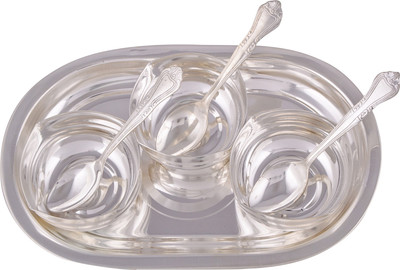 G S Museum Bowl Spoon Plate Ladle Serving Set(Pack of 7)
