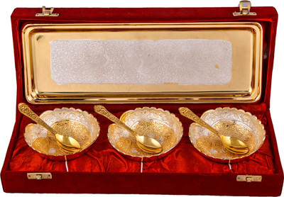 

G S Museum Silver Plated, Gold Plated Decorative Platter(Multicolor, Pack of 7)