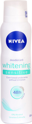 

Nivea Women Whitening Sensitive Anti Perspirant Deodorant 150 ml Deodorant Spray - For Women(150 ml)