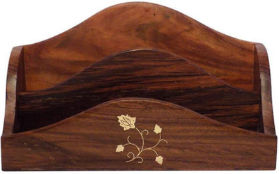 

Ruby Perl 1 Compartments Shessam Wood Wood Latter/Mobile Holder Set(Brown)