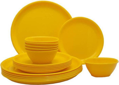 DSZONE Pack of 18 Plastic DSZONE DINNER PLATE SET Dinner Set(Microwave Safe) DSZONE Pack of 18 Plastic DSZONE DINNER PLATE SET Dinner Set(Microwave Safe)