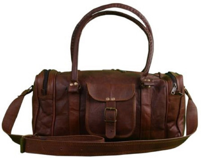 

Pranjals House (Expandable) genuine leather duffle cum gym bag Travel Duffel Bag(Brown)