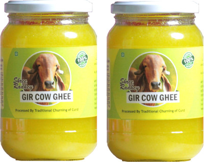 

Shree Radhey Gir Cow -450X2 Ghee 900 g(Pack of 2, Glass Bottle)