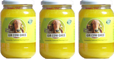 

Shree Radhey Gir Cow -450X3 Ghee 1350 g(Pack of 3, Glass Bottle)