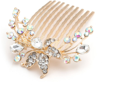 

Prita Prita's Gold Plated Wedding/Party Wear Hair Accressories For Women And Girls Hair Clip(Silver)