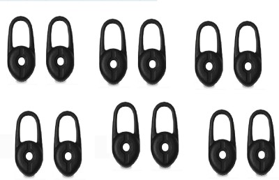 Aeoss 6 Pcs Soft Silicone Earphone Covers Bluetooth Earphone Earbud Earphone Earphone Bud Tips Earbuds (Black) In The Ear Headphone Cushion(Pack of 6, Black)