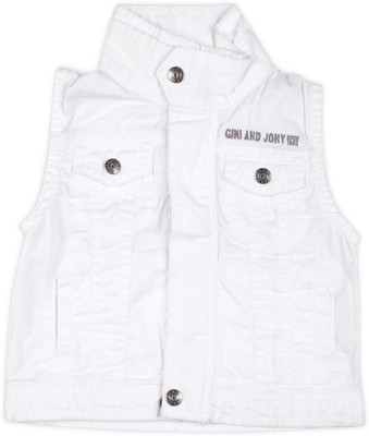 

Gini & Jony Sleeveless Solid Baby Boy's Jacket, 1203