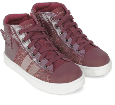 

Clarks Boys Lace Casual Boots(Maroon, Berry leather