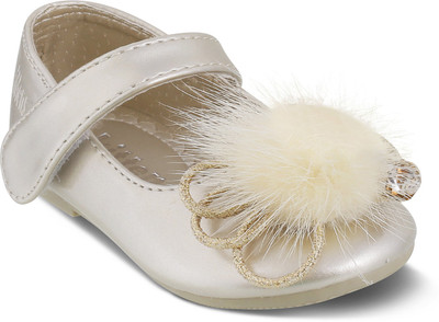

KITTENS Girls Velcro Ballerinas(Gold