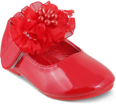 

KITTENS Girls Velcro Ballerinas(Red