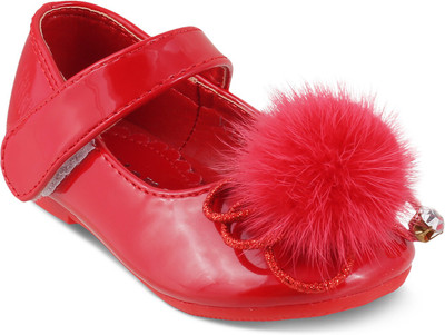

KITTENS Girls Velcro Ballerinas(Red