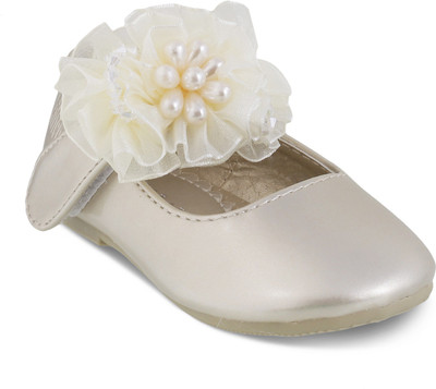 

KITTENS Girls Velcro Ballerinas(Gold