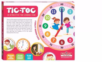 

Playmate Tic Toc - Time Learning Educational Game. Age 4 to 8 Years +(Multicolor)