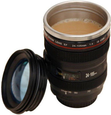 

Bruzone Premium Camera Lens B10 Plastic, Stainless Steel Mug(250 ml), Black