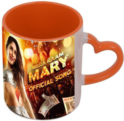 

Arkist Most Beautiful Gorgeous Lovely Amazing Kareena Kapoor Orange Heart-310 Ceramic Mug(340 ml), Multicolor