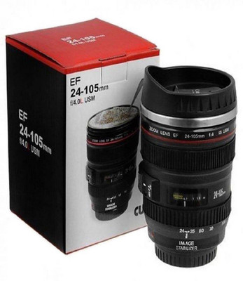 

Bruzone Premium Camera Lens B08 Plastic, Stainless Steel Mug(250 ml), Black