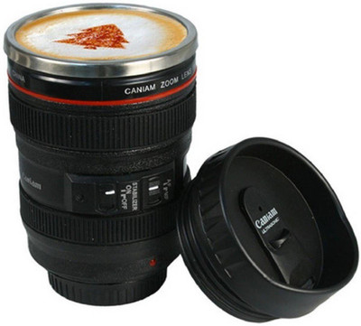 

Bruzone Premium Camera Lens B13 Plastic, Stainless Steel Mug(250 ml), Black