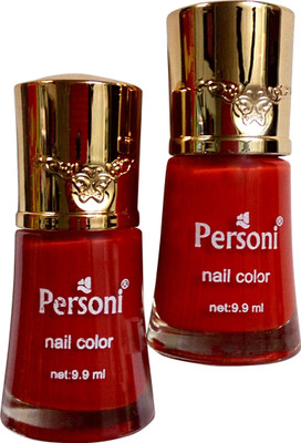 

Personi Multicolor Set of 2 Nail Paints Red(Pack of 2)