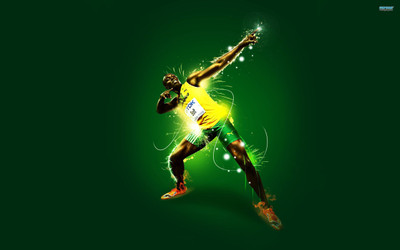 

Usain Bolt Fine Quality Sports Wall Poster Fine Art Print(12 inch X 18 inch, Rolled)