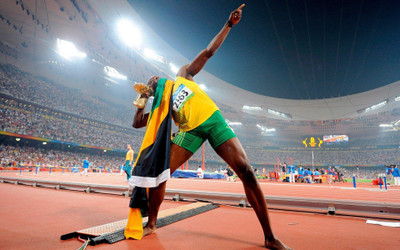 

Usain Bolt Fine Quality Sports Wall Poster Fine Art Print(12 inch X 18 inch, Rolled)