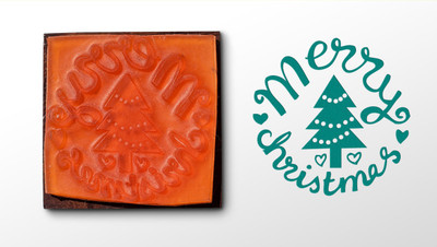 

Tathya Merry Christmas Rubber Stamp(Small, NA)