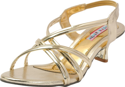 

Belly Ballot Women Golden Heels