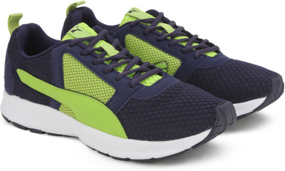 

Puma Deng Running Shoes For Men(Navy, Green, Peacot-lime punch