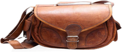 

iconicstyle Boys & Girls Formal Brown Genuine Leather Sling Bag
