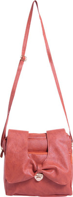 

ZORNNA Women Casual Orange PU Sling Bag