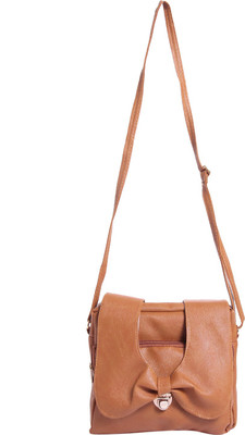 

ZORNNA Women Casual Tan PU Sling Bag