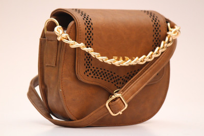 

zinys Women Evening/Party Brown PU Sling Bag