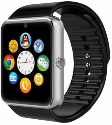 

Hopeberry GT08 Silver Smartwatch(Black Strap Regular)