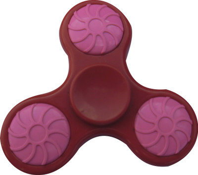 

S.Blaze 3 Arm Pink Rounded Red Fidget Spinner for Kids & Adults(Red)
