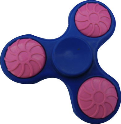 

S.Blaze 3 Arm Pink Rounded Blue Fidget Spinner for Kids & Adults(Blue)