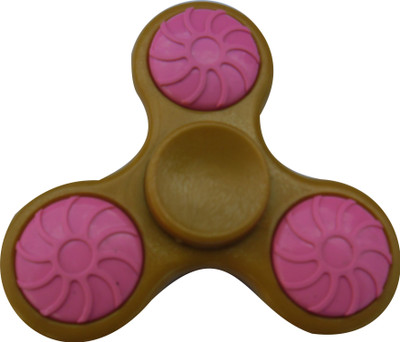 

S.Blaze 3 Arm Pink Rounded Yellow Fidget Spinner Toy for Kids & Adults(Yellow)