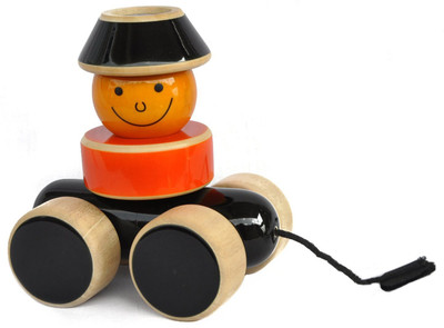 

Funwood Games Techno CaWooden Pull Along Stacking Car for Kids(Multicolor)