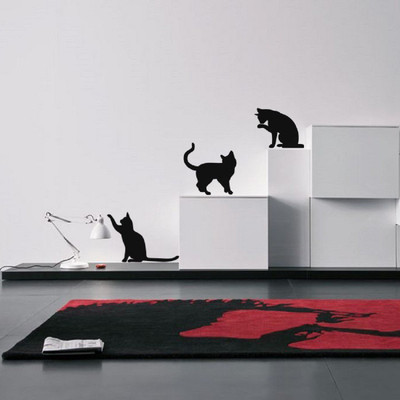 Asmi Collections 110 cm Active Cats Removable Sticker(Pack of 1)