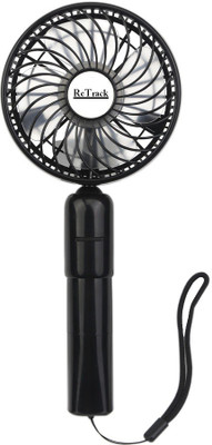 

ReTrack Handheld Mini Rotate Portable Rechargeable-Fan With 2000mAh Power Bank USB Fan(Black)