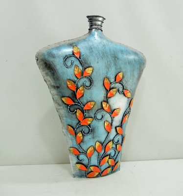 

Shivay Arts Metal Iron Contemporary Designer Vase Pot Iron Vase(24 inch, Blue)